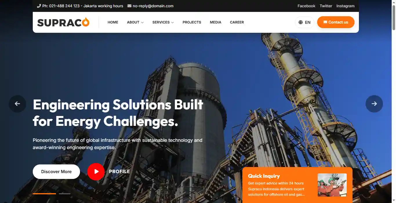Supraco Indonesia Website